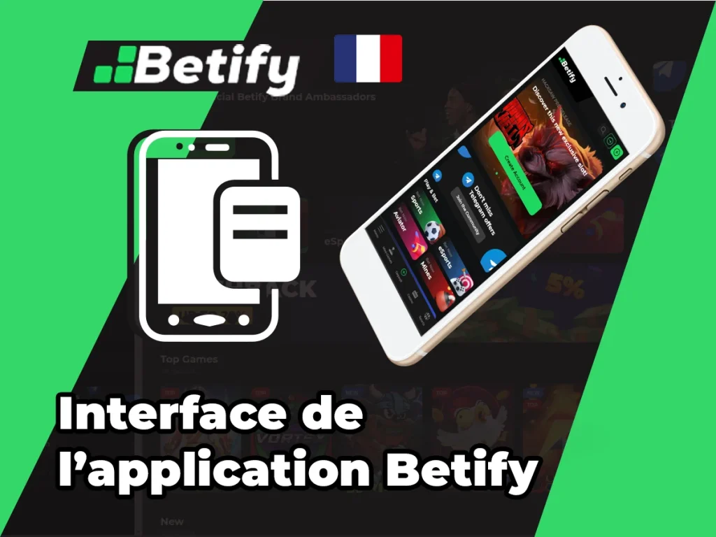 Interface de l'application mobile