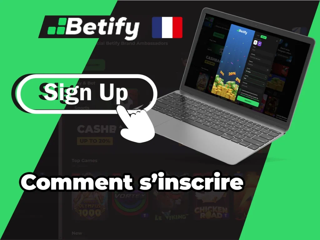 Comment s'inscrire sur Betify